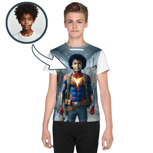 Lightning Speed: Personalized Superhero Youth t-shirt