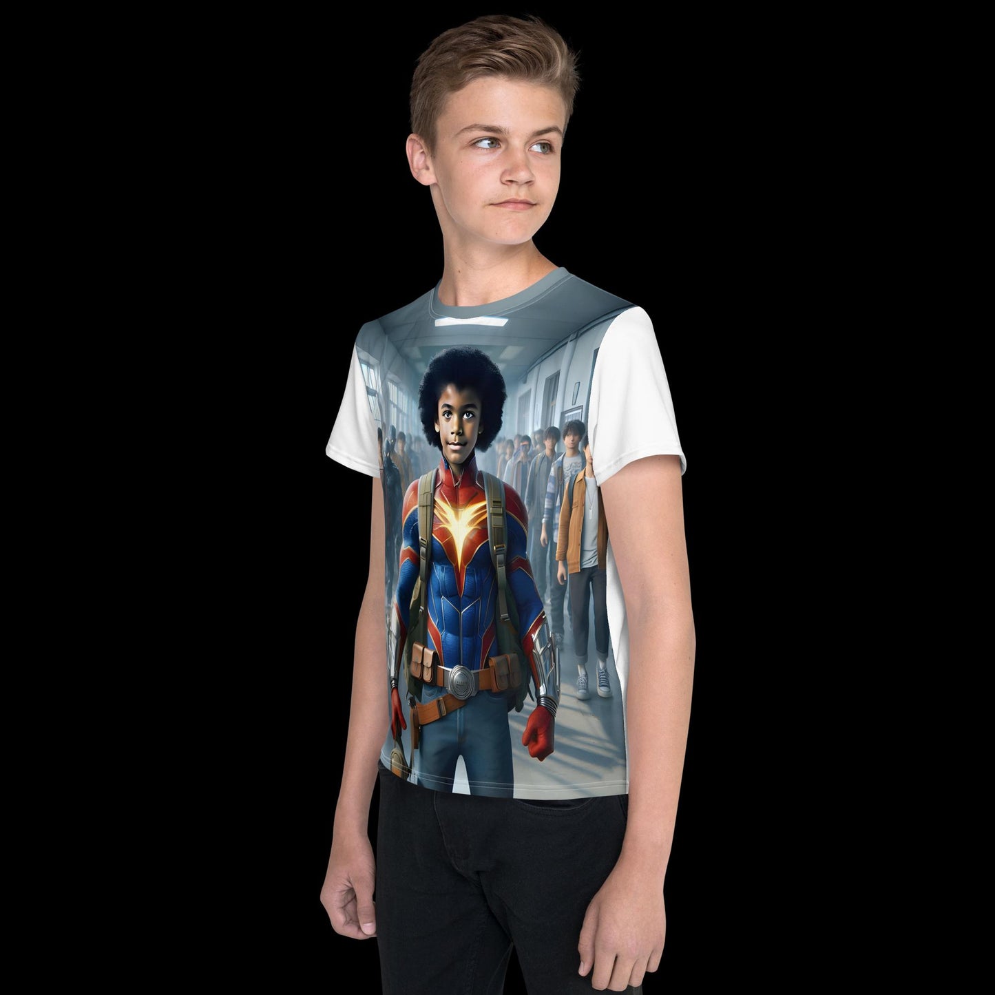 Lightning Speed: Personalized Superhero Youth t-shirt