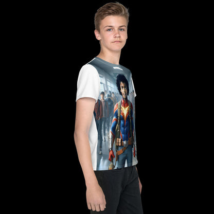 Lightning Speed: Personalized Superhero Youth t-shirt