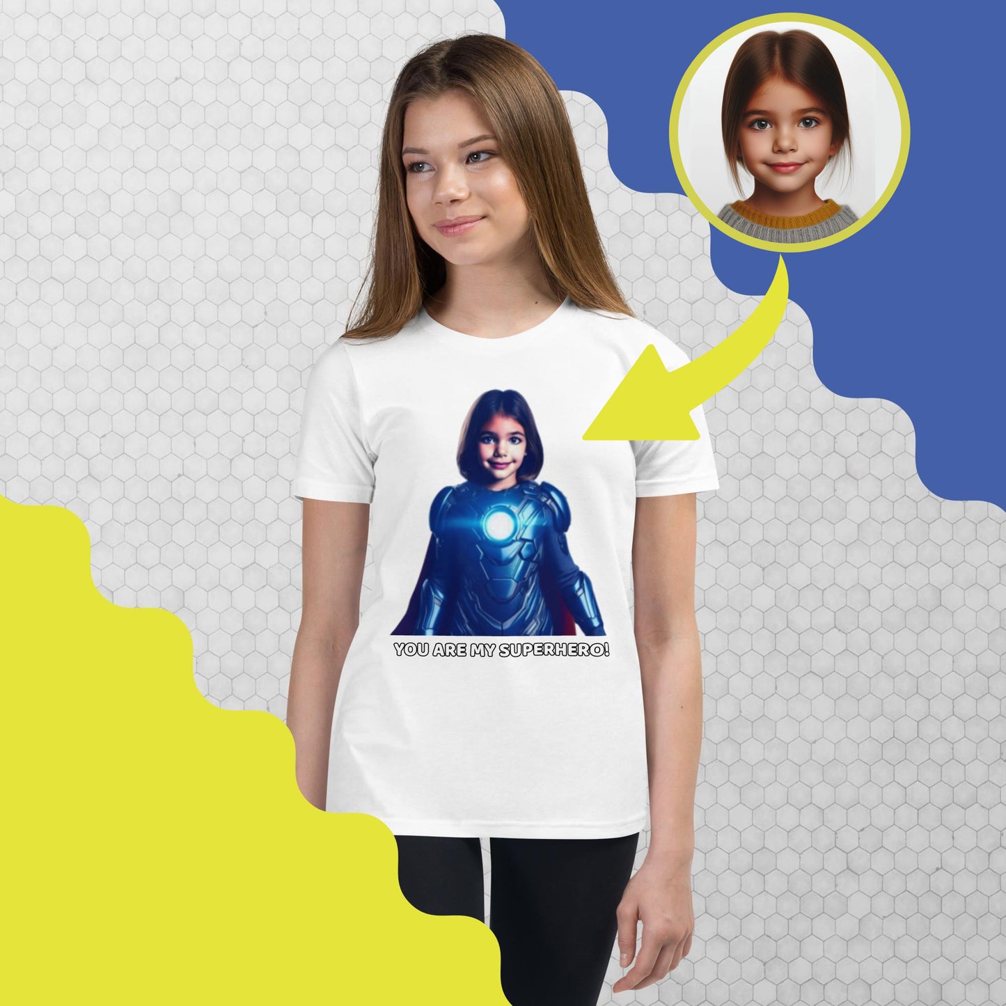 Youth True Blue Hero Custom T-Shirt